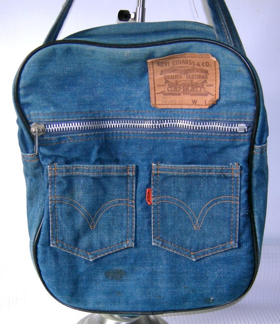 Vintage 1970s Levi's Orange Tab Jean Bag Airline … - image 7