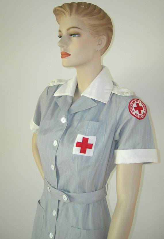 WWII Vintage 1940s 1950s AMERICAN RED Cross Unifo… - image 1