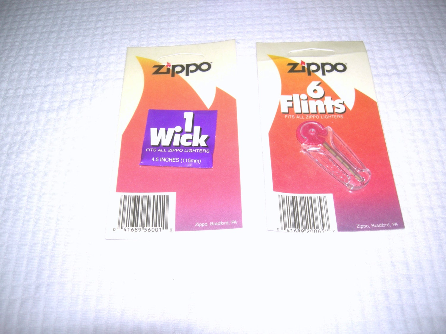 Zippo Lighter Flints Wicks Vintage NIB Display Box 13 Flint Cards 6