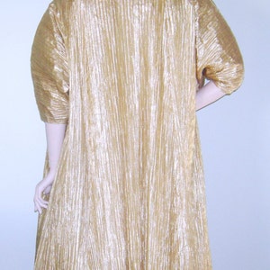 Vintage 50s Ceil Chapman Coat Haute Couture Gold Lurex Tree Bark Taffeta Trapeze Opera Coat Rare Grace Kelly image 3