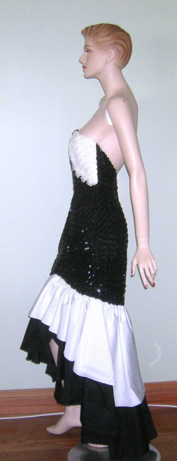 Vintage 1950s Couture Dress/ Sequined/ MERMAID Dr… - image 5