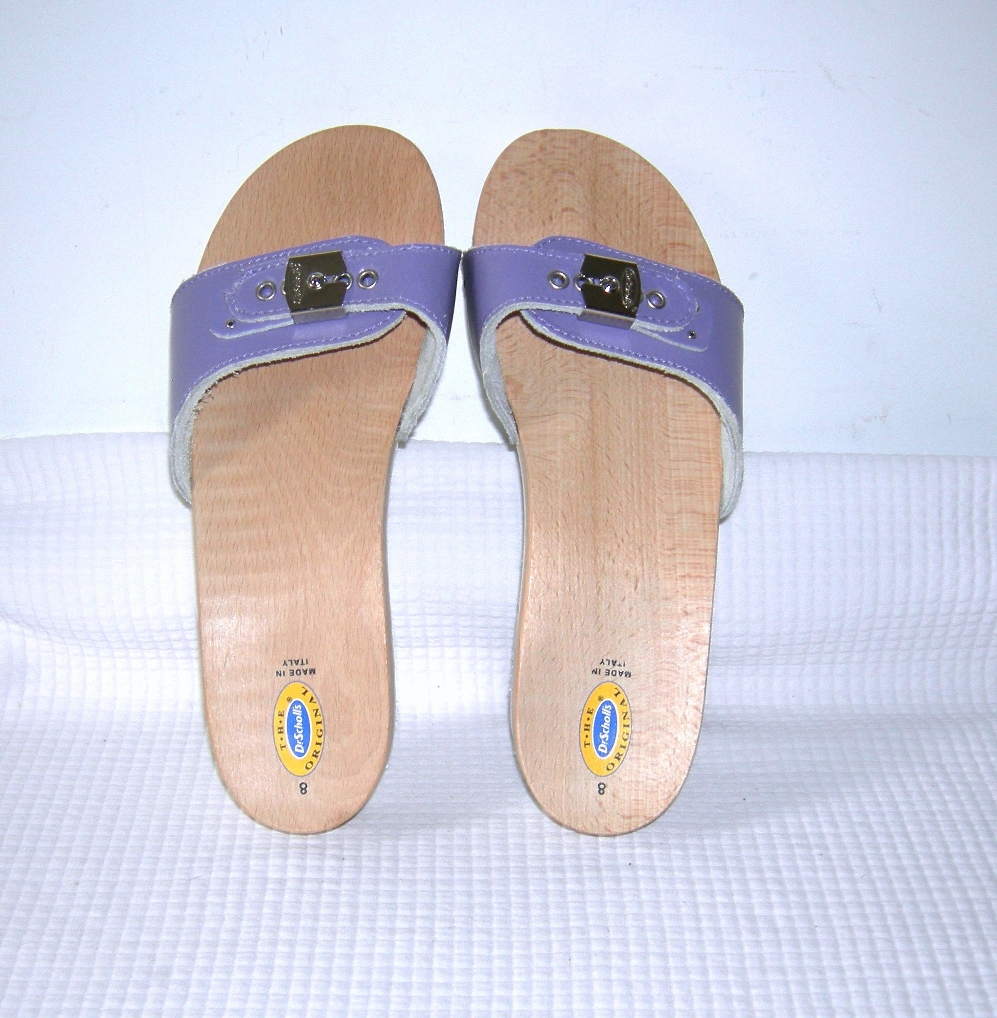 Beoefend kam Leer Rare Vintage 70s Dr Scholl's Wood Exercise Sandals Purple - Etsy België