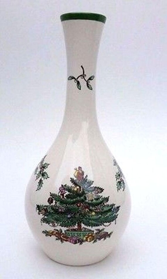 Spode Christmas Tree/ Bud Vase/ Made in England/ Copeland Etsy