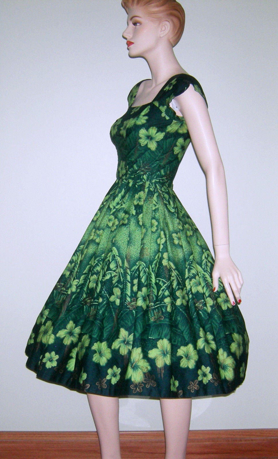 Vintage 1950s Hawaiian Dress/ KAMEHAMEHA/ Kamehameha Hawaii Dress