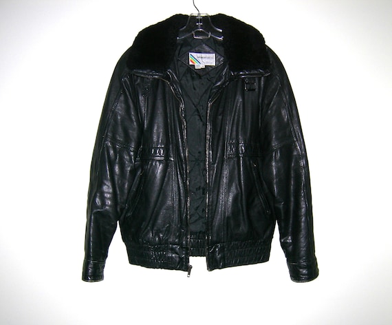Vintage Members Only Leather Bomber Jacket, Members Only Europe