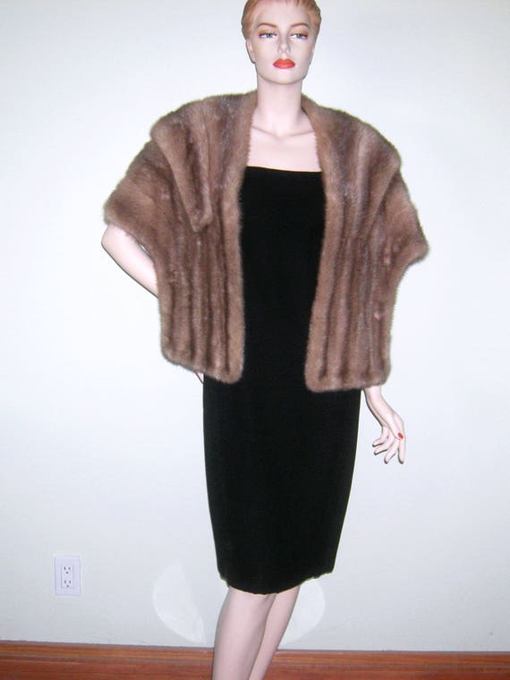 Autumn Haze MINK FUR Cape/ Luxurious Pastel Mink/ 