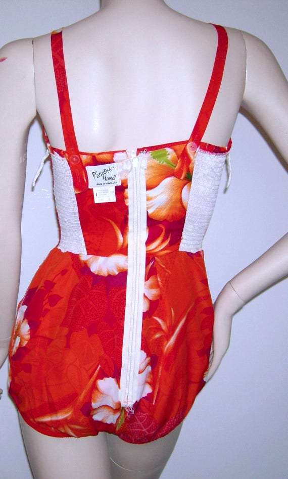 Vintage 1950s Swimsuit/ 1960s Hawaiian Bathingsui… - image 10