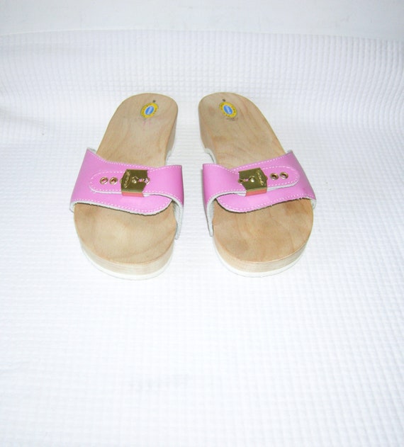 Rare Vintage 70s Dr Scholl's Wood Exercise Sandal… - image 3