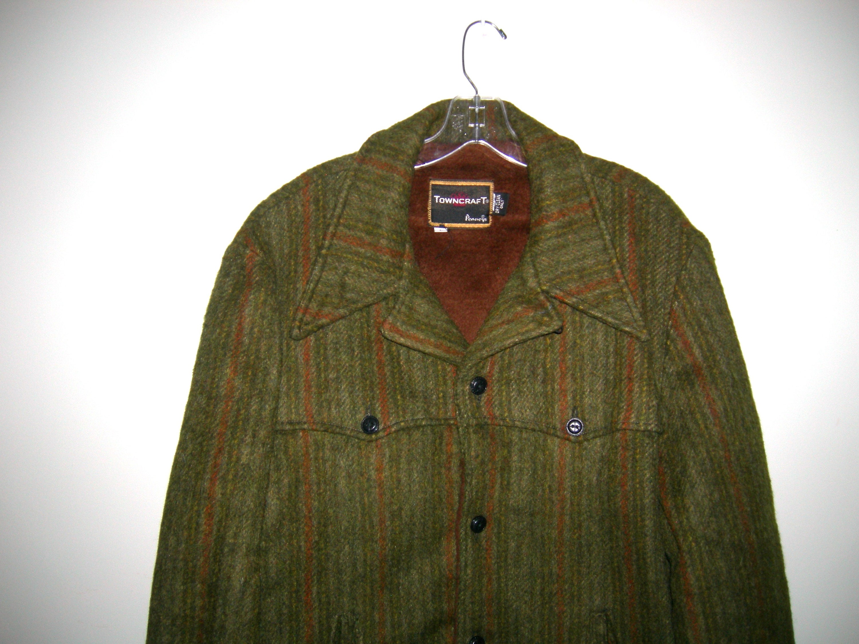 Vintage JC Penney Towncraft Jacket Rockabilly Western Notch Collar