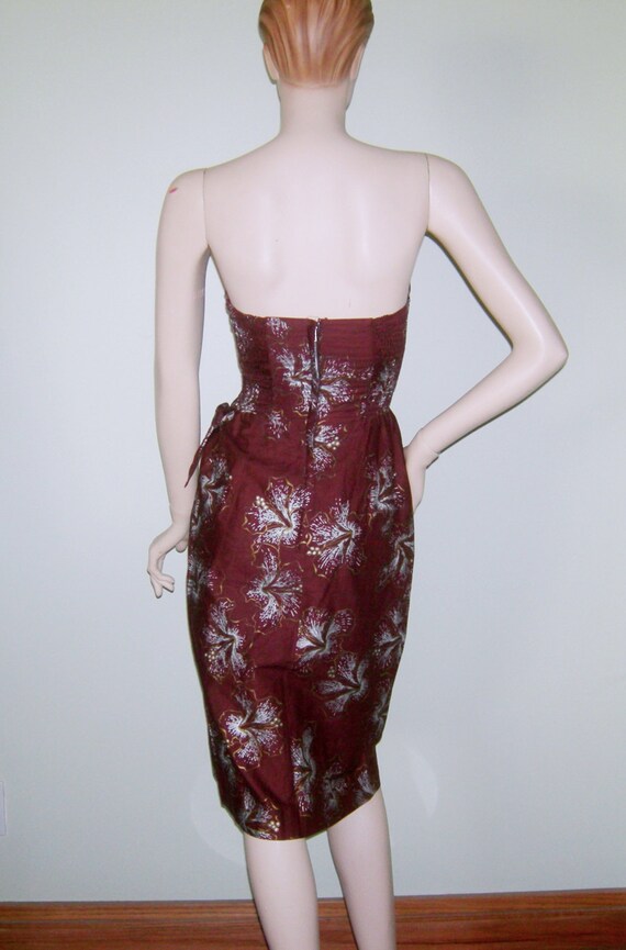 Vintage 1950s ALFRED SHAHEEN Sarong Hawaiian Dres… - image 4