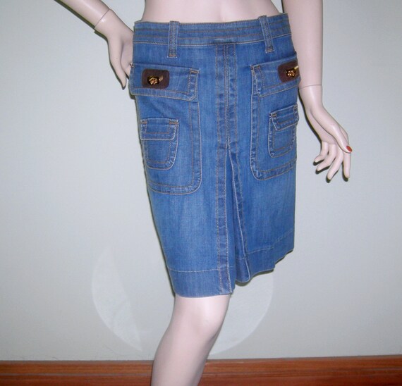 Vintage 1970s Dittos Jean Skirt/ Vintage Original… - image 1