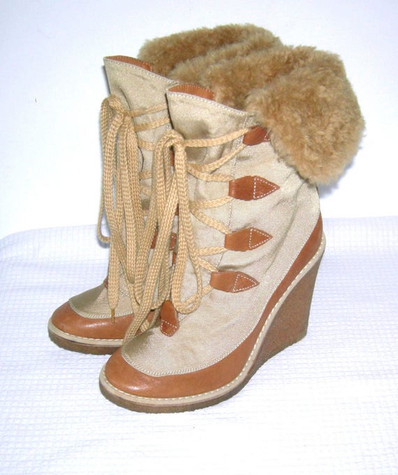 designer boots with fur