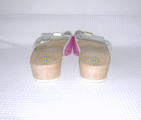 Rare Vintage 70s Dr Scholl's Wood Exercise Sandal… - image 4