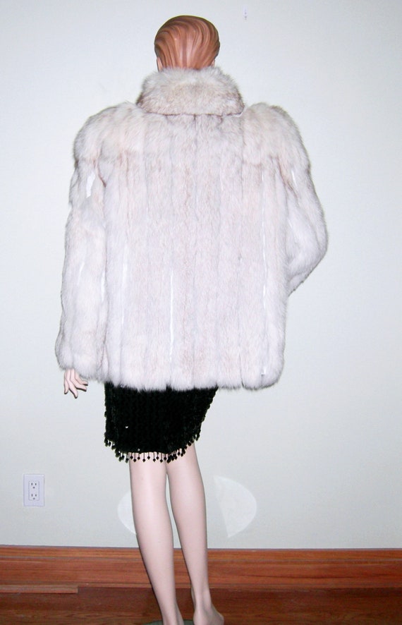 Vintage Evan's Fox Fur Coat NORWEGIAN Blue Fox Ja… - image 3