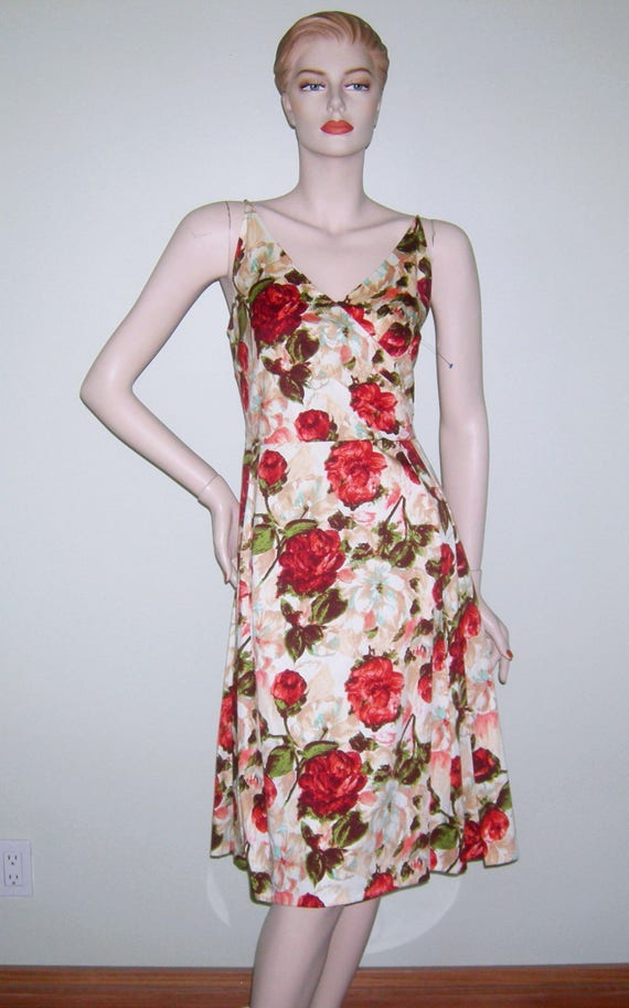 Rare Vintage ISAAC MIZRAHI Dress/ Floral/ Garden P