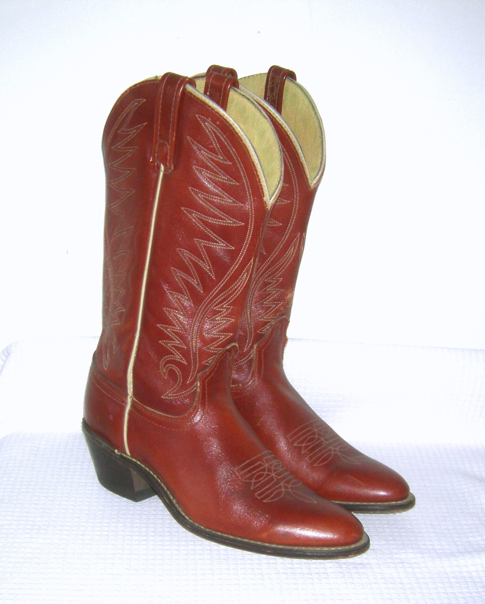 Vintage ACME Cowboy Boots/ Leather/ Top 