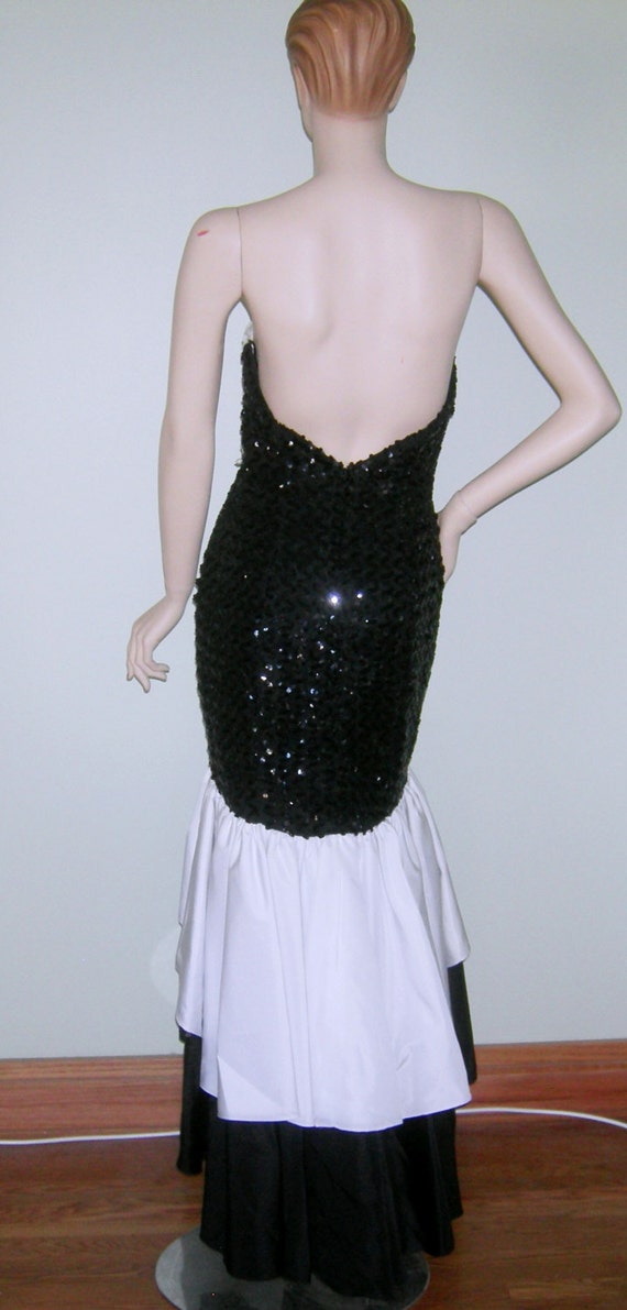 Vintage 1950s Couture Dress/ Sequined/ MERMAID Dr… - image 4