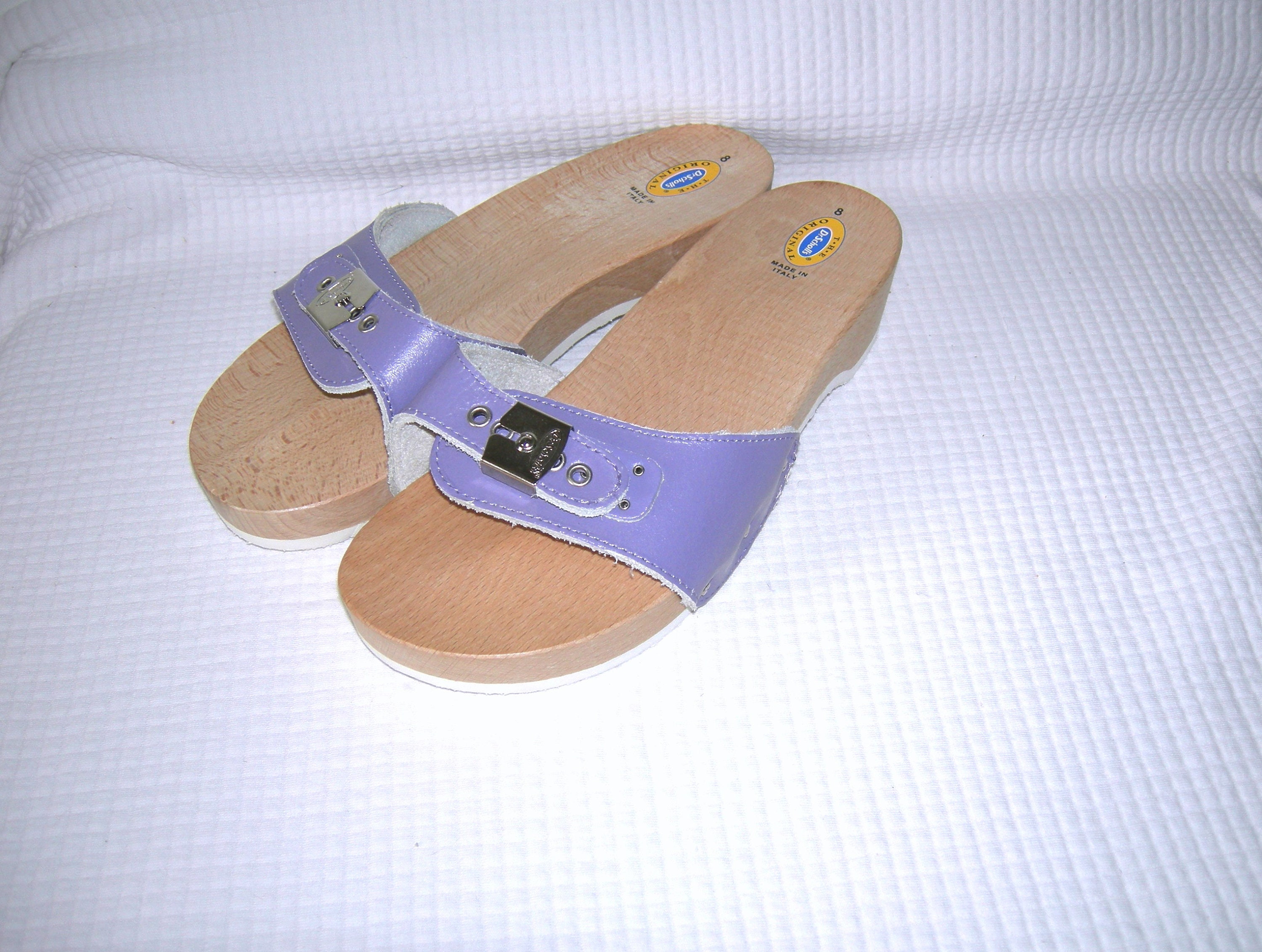 Beoefend kam Leer Rare Vintage 70s Dr Scholl's Wood Exercise Sandals Purple - Etsy België