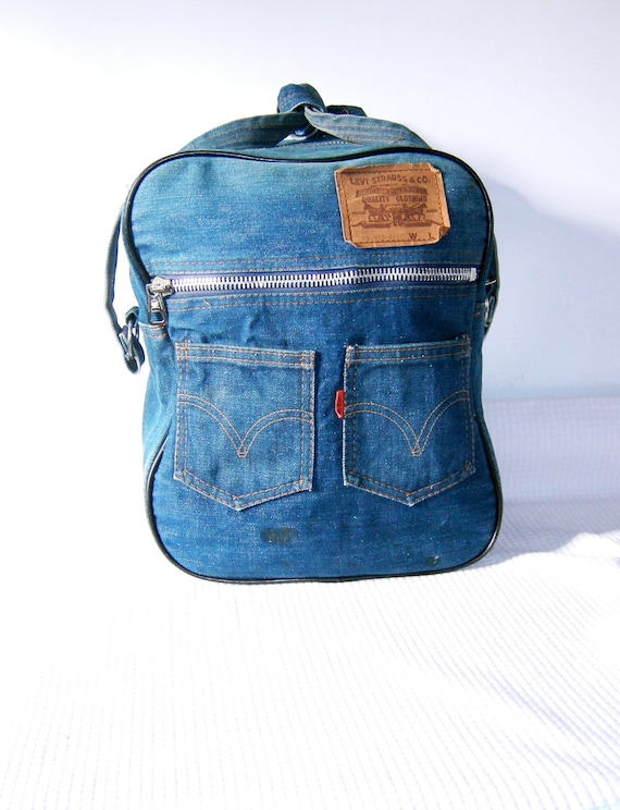 Vintage 1970s Levi's Orange Tab Jean Bag Airline … - image 1