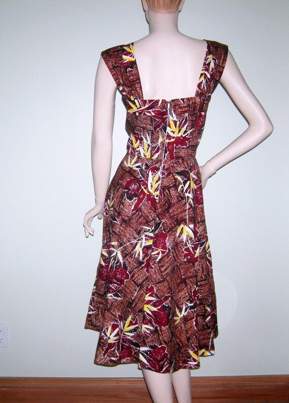 Vintage 50s Hawaiian Dress Bolero SURFRIDERS Bomb… - image 5