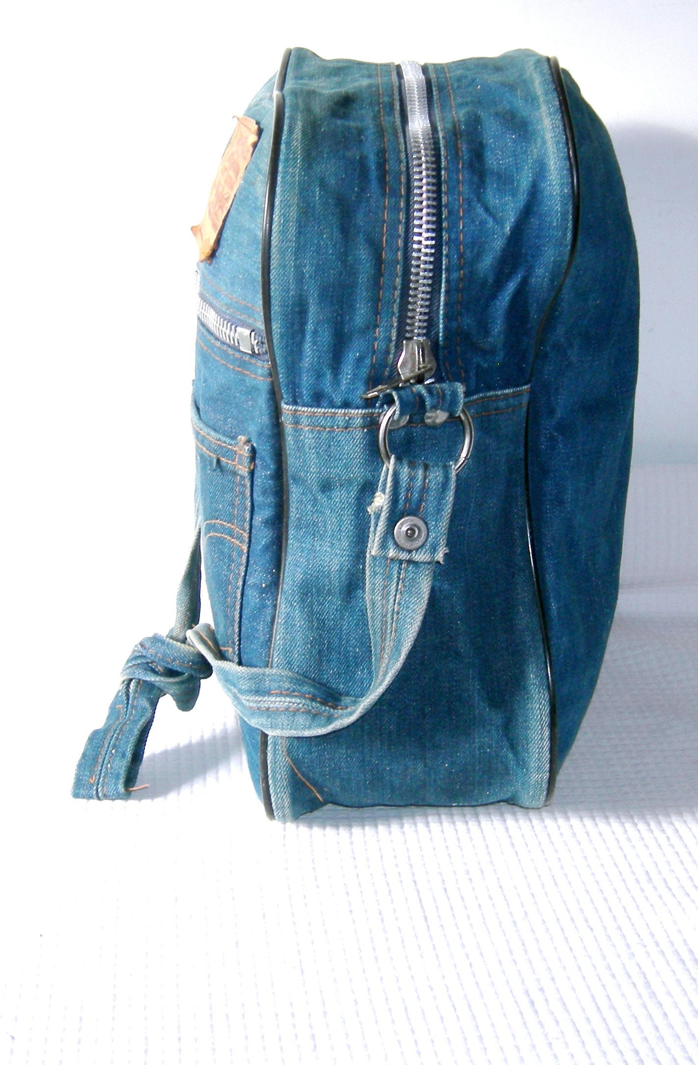 Vintage 1970s Levi's Orange Tab Jean Bag Airline Carry-on Vintage 1970s Levi's Orange Tab Jean Bag Airline Carry-on