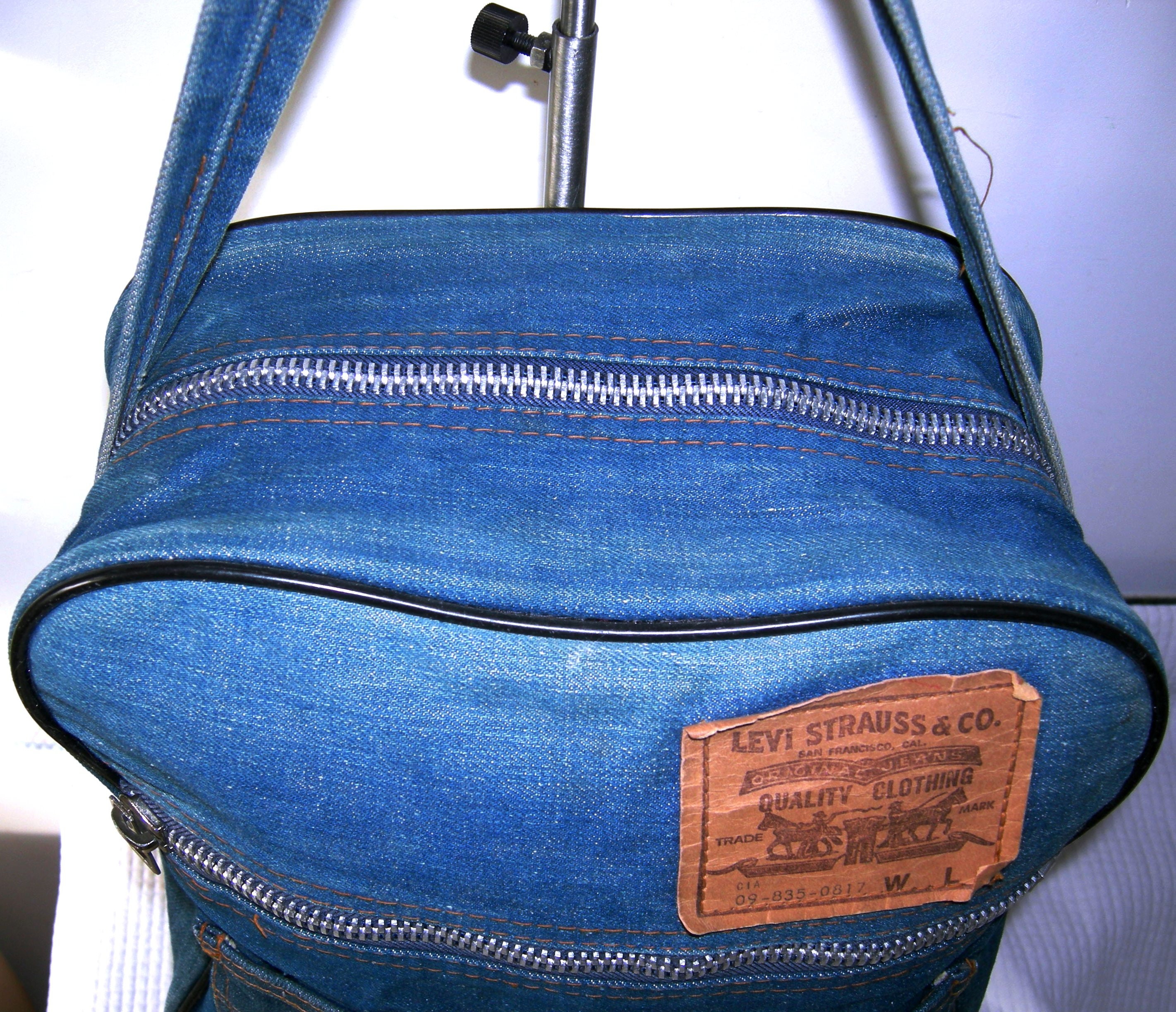Vintage 1970s Levi's Orange Tab Jean Bag Airline Carry-on Vintage 1970s Levi's Orange Tab Jean Bag Airline Carry-on
