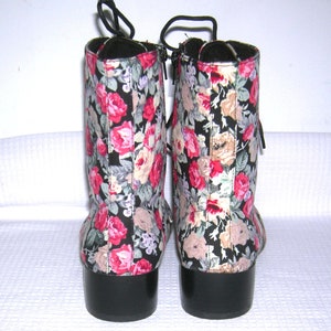 Vintage 1960s Haight-Ashbury Boots/ Mod Go-Go Boots/ Granny/ Steampunk/ Victorian Hippie Chic/ Groovy FLORAL Ankle Boots/ BUMPER Boots 8.5 image 5