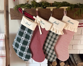 Calcetines navideños personalizados hechos a mano