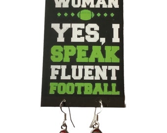 Enamel football earrings buy 3 get 1 free