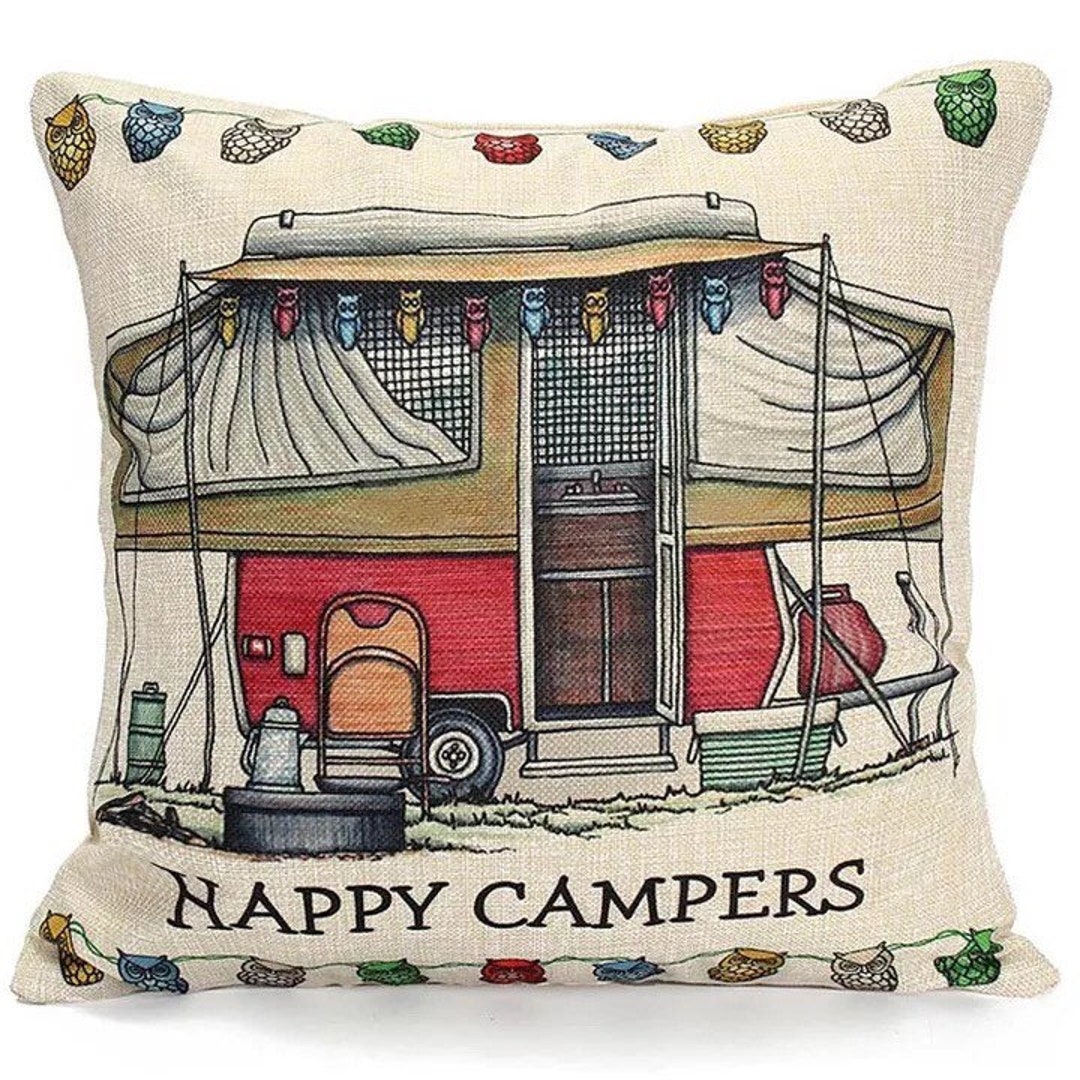 Linen Camping Pillow Case Etsy