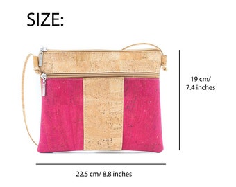 Pink cork purse