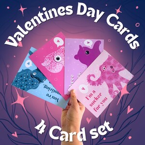 Cephalopod Octopus Squid Cuttlefish Valentines Day Romance Love Greeting Card