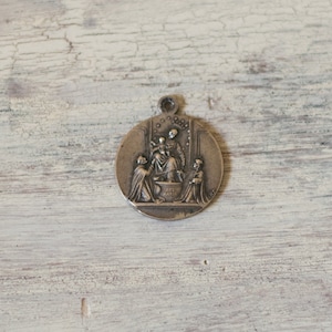 Alte italienische katholische Medaille 067m