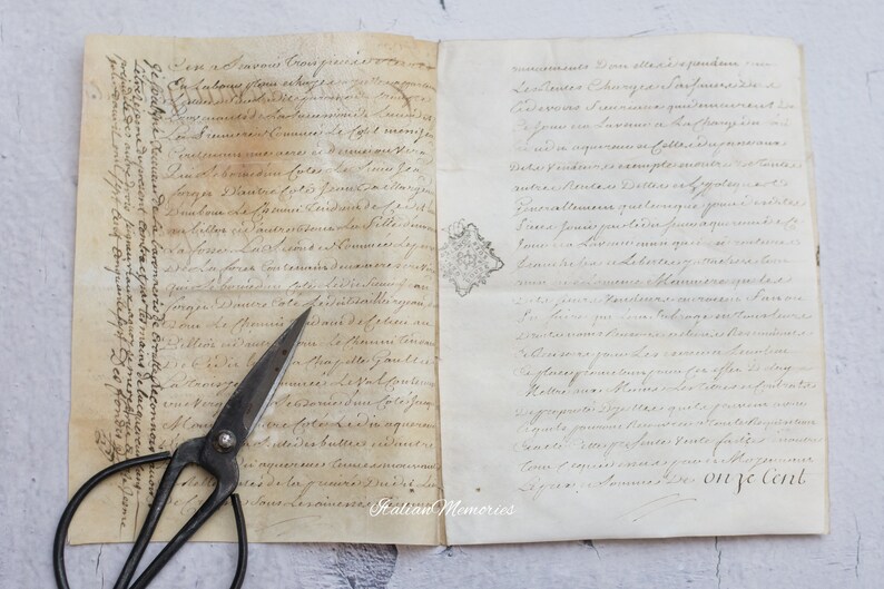 1756 antique french parchment 168 Etsy