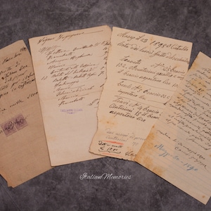 4 documentos italianos antigos de 1800 (047)