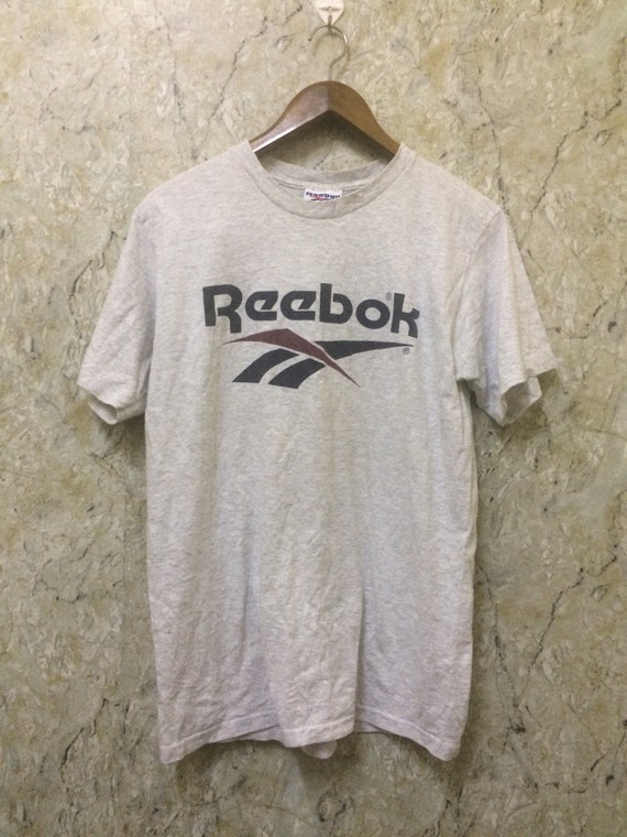 Vintage Reebok Big Logo T-shirt Made in USA Size M Hiphop - Etsy