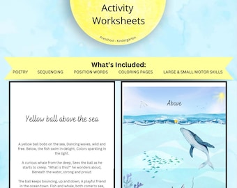 Yellow Ball Activity Worksheets PDF | 70+ Pages | Educational Workbook for Kids | Art, Poems, Coloring, Motor Skills, & more