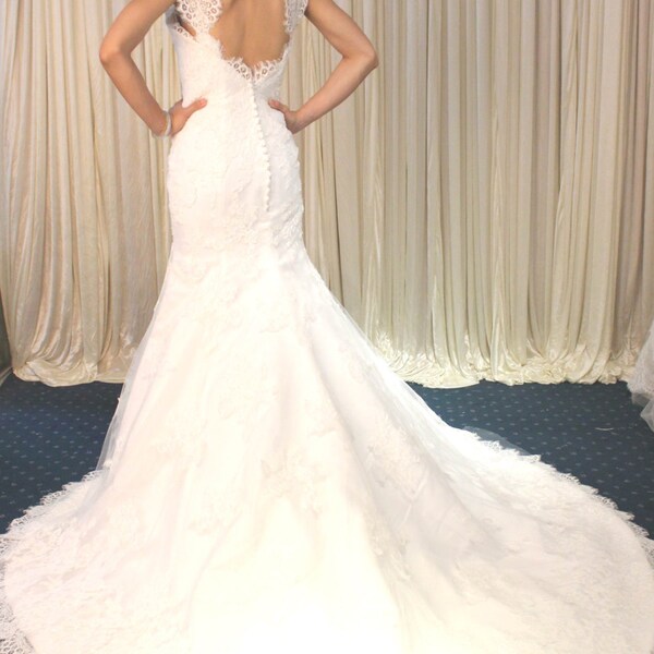 Mori Lee Inspired Mermaid Sweetheart Lace Wedding Dress with Removable Cap Sleeves Birdal Gown CUSTOM