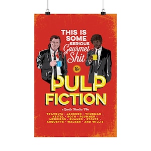 Pulp Fiction Vintage Poster - Coffee Scene