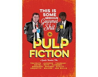 Pulp Fiction Vintage Poster - Coffee Scene