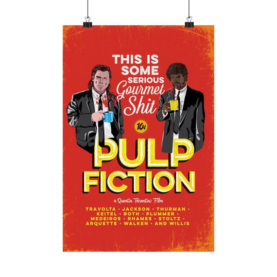 Pulp Fiction Vintage Poster - Coffee Scene - Etsy