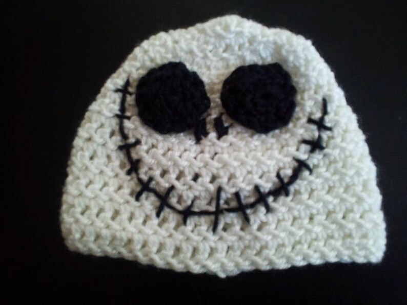 Jack Skellington Crochet Beanie Nightmare Before Christmas Etsy
