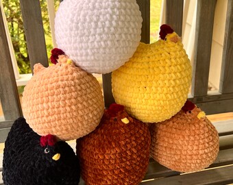 Handmade Crochet Chicken- Crochet Hen - Chicken Decor - Farmhouse