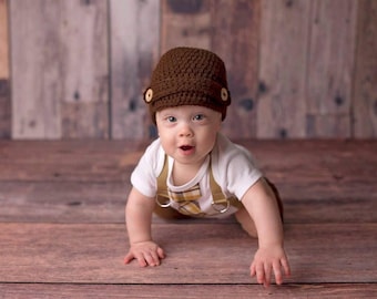 Crochet Newsboy Hat - Newsboy Hat - Boys Crochet Hat - MADE TO ORDER