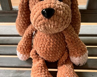 Crochet stuffed puppy, Puppy Plushie, Dog Stuffed Animal, Pound Pup, amigurumi doggy