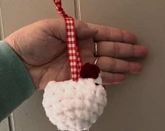 Crochet Chicken Ornament - Mini Chicken - Mini Chicken Hanger - Stuffed Hen