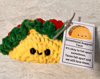 Emotional Support Taco - Stuffed Taco - Taco Plushie - TACO