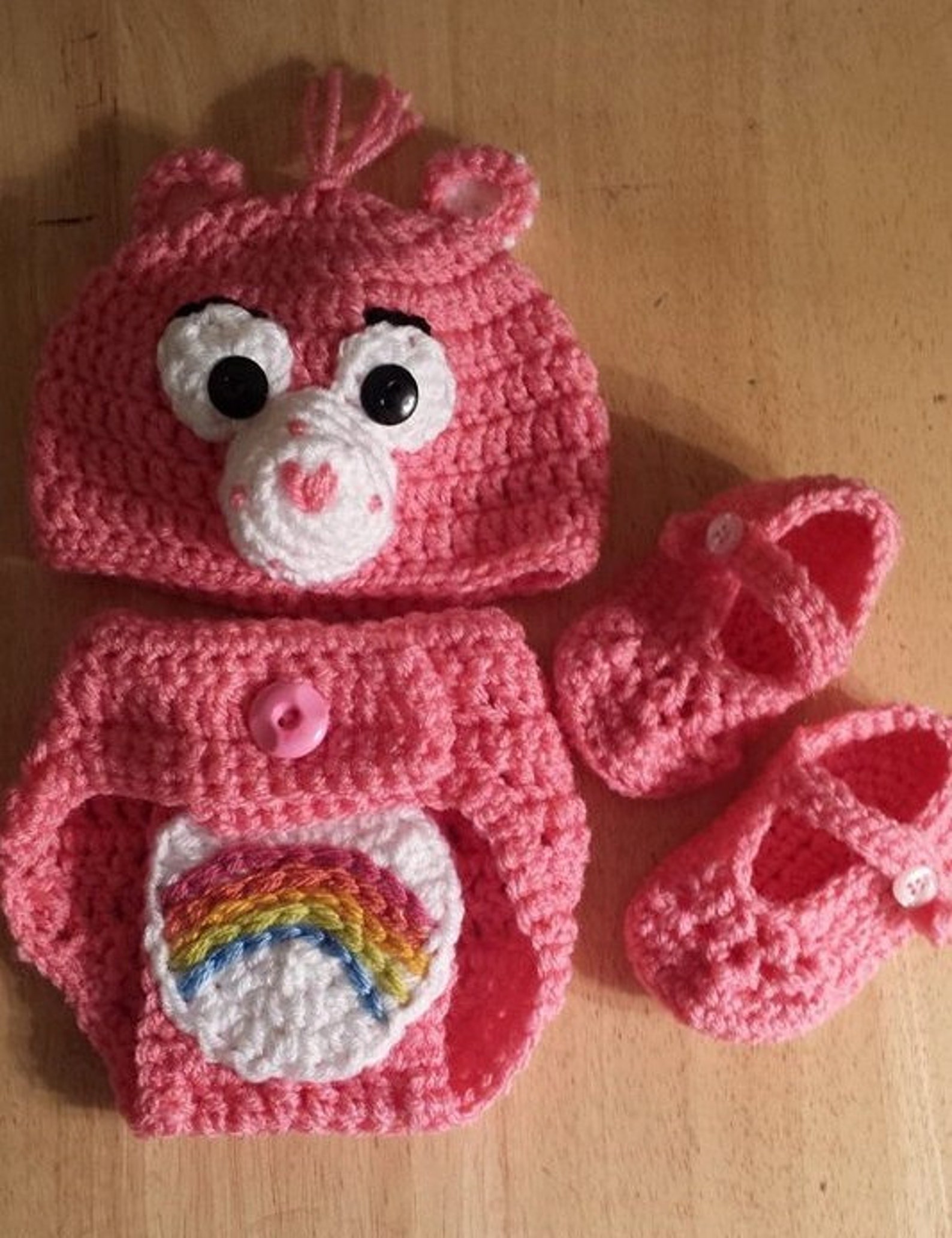 Care Bear Diaper Set Care Bear Cheer Bear Baby Diaper Etsy