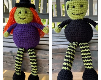 Halloween Shelf Sitters - Frankenstein or Witch