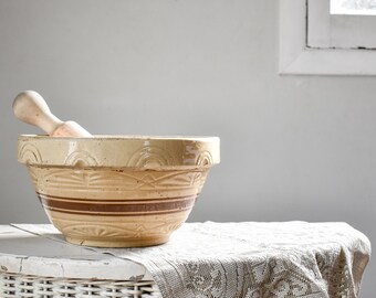 Bol en porcelaine jaune, bol à mélanger, ferme suédoise